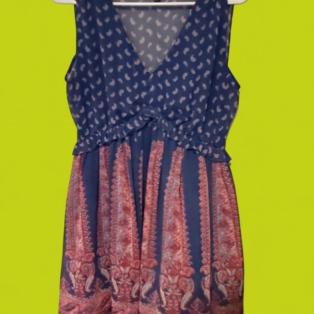 Victoria’s Secret Paisley Mixed Print Mini ruffle dress, sz M